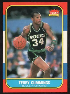 1986-87 Fleer Basketball Premier Set Rookie Card #20 Terry Cummings (RC) NM-NMMT • $12