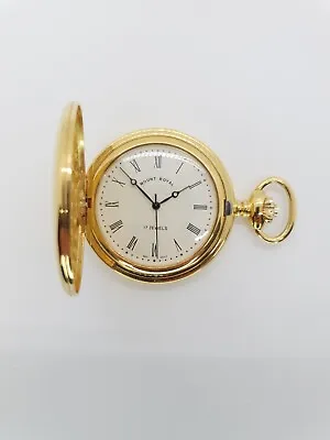 Mount Royal Plain Gold Pocket Watch - New Battery • $87.03