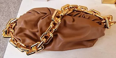Bottega Veneta The Chain Pouch Bag Tan Leather/Gold. Rare. Authentic. RRP £2650 • £1025