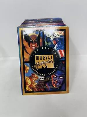 1994 Fleer Marvel Masterpieces Gold Foil Signature Series Complete Set 140 Cards • $195.95