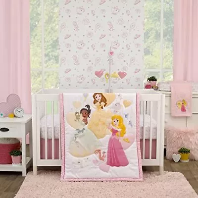 Disney Make A Wish Crib Bedding Set - 3pc Make A Wish Multi Princess Pink • $77.99