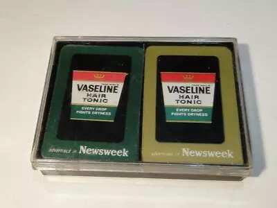 Vaseline Hair Tonic Double Deck Playing Cards Complete Decks In Plastic Case • $8