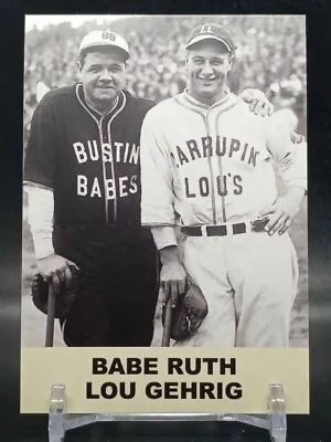 Babe Ruth Lou Gehrig 1988 Combo Baseball Card Kingdom Card New York Yankees  • $7.88