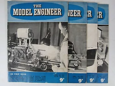 The Model Engineer Magazine April 1953 Lot Of 4 Steam Mechanical Engineering • $20