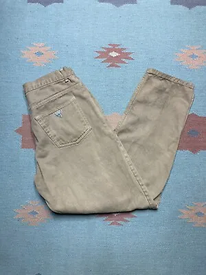 Vintage Y2k Guess Baggy Jeans Pascal Loose Tapered 32x32 Khaki Tan Skater • $40