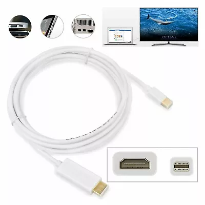 3M Mini Display Port To HDMI HD TV Adapter Cable For Macbook Mac IMac Pro AC25 • £3.97