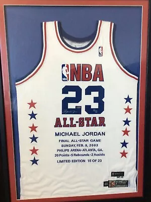 Michael Jordan Autographed 2003 Final All-Star Jersey W/Game Stats Limited 15/23 • $14950