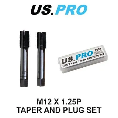 US PRO M12 X 1.25P Taper & Plug Set ( Tap & Die ) 2653 • £4.45