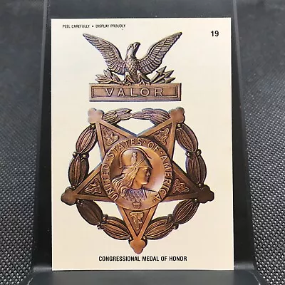 1991 Topps Desert Storm Series 1 Card 19 Congressional Medal Of Honor Sticker • $0.99
