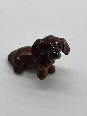 Vintage Miniature Hagen Renaker Daschund Puppy Dog Paw Up 1995 • $10.39