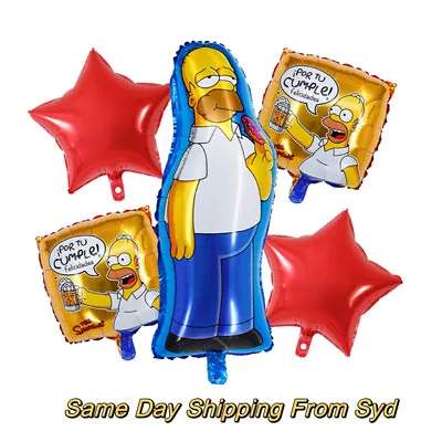 The Simpsons Family Foil Balloons Birthday Party Decoration AU Shipping From SYD • $14.99