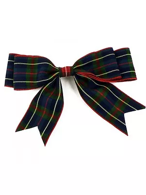 TARTAN Large Double Bows Ribbon Bows With Tails 4  Beautiful 100mm • £6