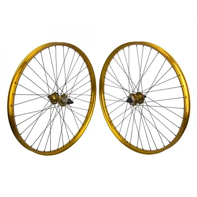 SE Bikes OM Duro 27.5in Wheelset Gold/Black Disc Brake 36H 8-10sp Cassette • $442.96