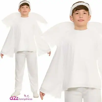 Boys Girls Christmas Angel W/Trousers Nativity Christmas Fancy Dress 3-13 Years • £9.99