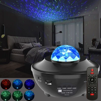 $6.26 • Buy LED Galaxy Starry Night Light Projector Ocean Star Sky Party Room Ambience Lamp