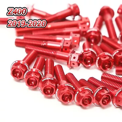 Red Crankcase Cover Engine Bolt For Kawasaki Z400 ER400DKF 19 20 21 22 -MC • $66.26