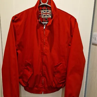 £15.97 • Buy Vintage Made In England Red Harrington Mod Style Jacket Small 38  Tartan Lining 