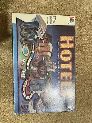 Vintage 1987 Milton Bradley MB HOTELS Real Estate Board Game 99% COMPLETE! • £71.26