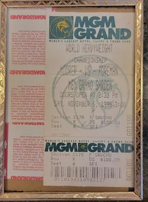 1994  MGM Grand George Foreman Heavyweight Championship Ticket And Stub • $0.01