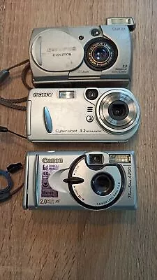 3 Vintage Digital Cameras. Not Workers 2 • $65.97