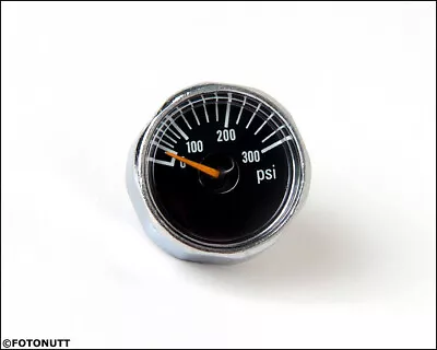 Micro Gauge 1 Inch 300 PSI Pressure For HPA Nitro Air CO2 Tank Systems 1/8  NPT  • $5.99