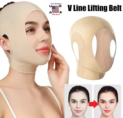 $8.89 • Buy V Line Face Mask For Slimming Double Chin Reducer Lifting Belt Anti-Wrinkle US