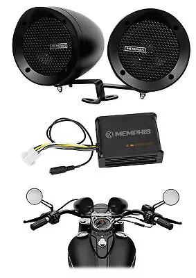 Memphis Audio Motorcycle Audio System Handlebar Speakers For Suzuki SV650 • $109.95