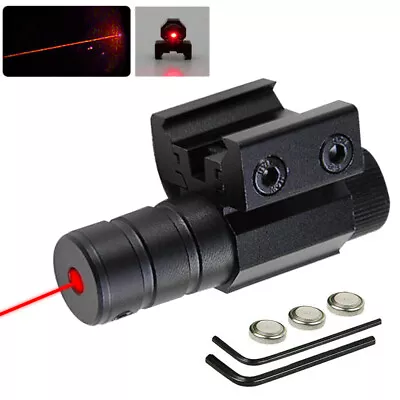 Mini Tactical Red Laser Dot Sight Scope Gun Rifle Pistol 11/20mm Picatinny Mount • $8.99