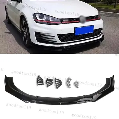 Carbon Fiber Front Bumper Lip Splitter For VW Golf MK5 MK6 MK7 MK7.5 GTD R US • $62.95