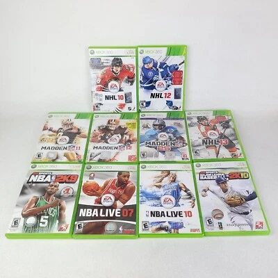 $27.99 • Buy 10 Xbox 360 EA Sports Games NHL NBA Madden MLB **Polished
