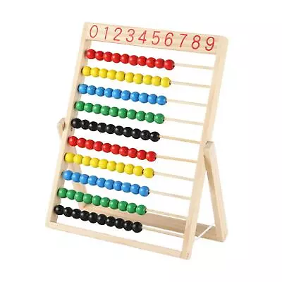 Counting Abacus Toy Classic Wooden Abacus For Kindergarten Toddlers Children • £9.60