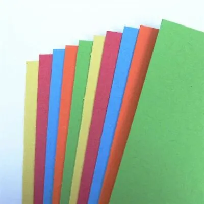 10 X A3 Recycled Coloured Card 300gsm Red/Orange/Blue/Yellow/Green NEW • £6.95