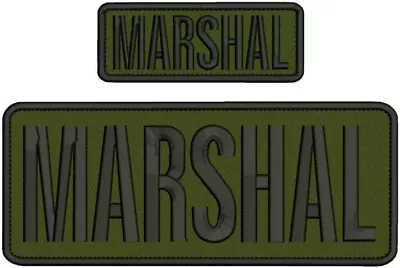 MARSHAL Embroidery Patches 4x10 And 2x5 Hook • $15.99