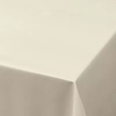 Plain Linen Look Textured Cream Gouda Pvc Vinyl Wipe Clean Tablecloths • £5.15