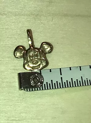 10k Yellow Gold Disney Mickey Mouse Face Pendant Charm .78 G • $42