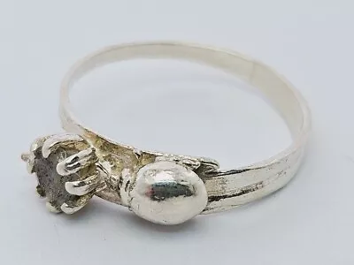 Alex Monroe LADYBIRD Ring Silver Green Amethyst Rare Size L • $193.61