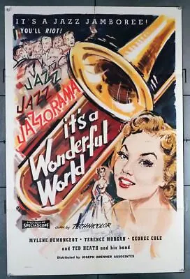 IT'S A WONDERFUL WORLD (1956) 15082 Movie Poster  Mylene Demongeot  George Cole  • $55