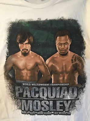 Men's New Boxing Fight Manny Pacquiao Vs. Shane Mosley T-Shirt White X-Large • $19.95