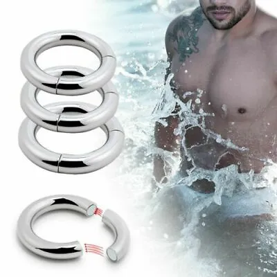 Strong Magnetic Stainless Steel Ball Stretcher Man Enhancer Chastity Scrotums • $15.81