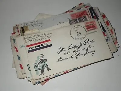 Lot Of 65+ WWII Military Letter Covers Only APO Army Soldier Stamps Envelopes • $49.99