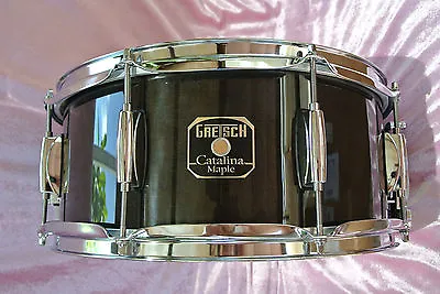 GRETSCH 14  CATALINA MAPLE TRANSLUCENT EBONY SNARE DRUM For YOUR DRUM SET! #V270 • $265.47