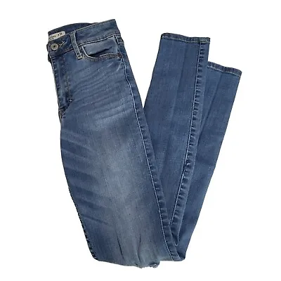 $20 • Buy Abercrombie & Fitch SZ 00S 24x29 Distressed Skinny Light Wash Denim Jeans