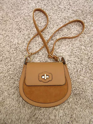 Matalan - Womens Tan Faux Leather / Suede Small Shoulder Bag • £6.75