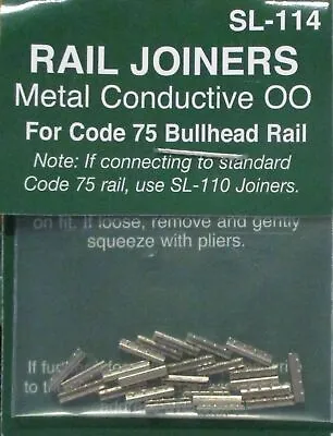 PECO SL-114 - 1 X 24 00 Gauge Code 75 New Bullhead Rail Joiners - 2nd Class Post • £8.19