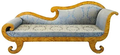 Antique Regency Satinwood Récamier Chase Lounge Sofa Fainting Couch Daybed 85  • $7650