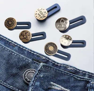 £3.38 • Buy 6pcs Metal Detachable Jeans Trouser Waist Expansion Telescopic Button Expander