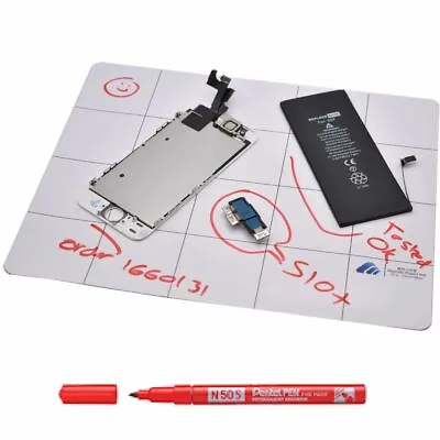 Magnetic Project Mat For Phone Laptop Tablet Repair Surface Pad 25x20 + Marker • £5.70