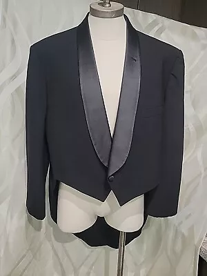 Dior Le Connaisseur VTG Black Tie Formalwear Satin Lapel Penguin Tailcoat Blazer • $10