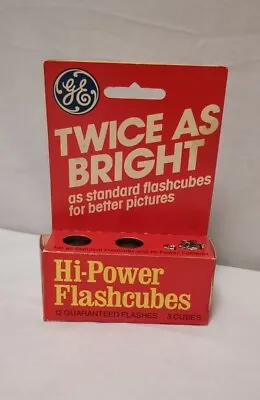 GE Hi-Power Flashcubes ~ Twice As Bright ~ Vintage NIB 3 PACK  • $14.99
