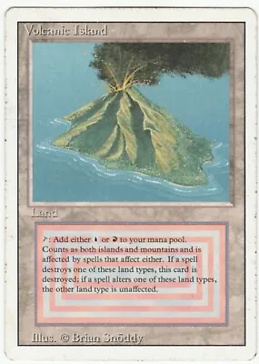 Revised Edition  MTG  Volcanic Island   Magic Dual Land MP • $519.99